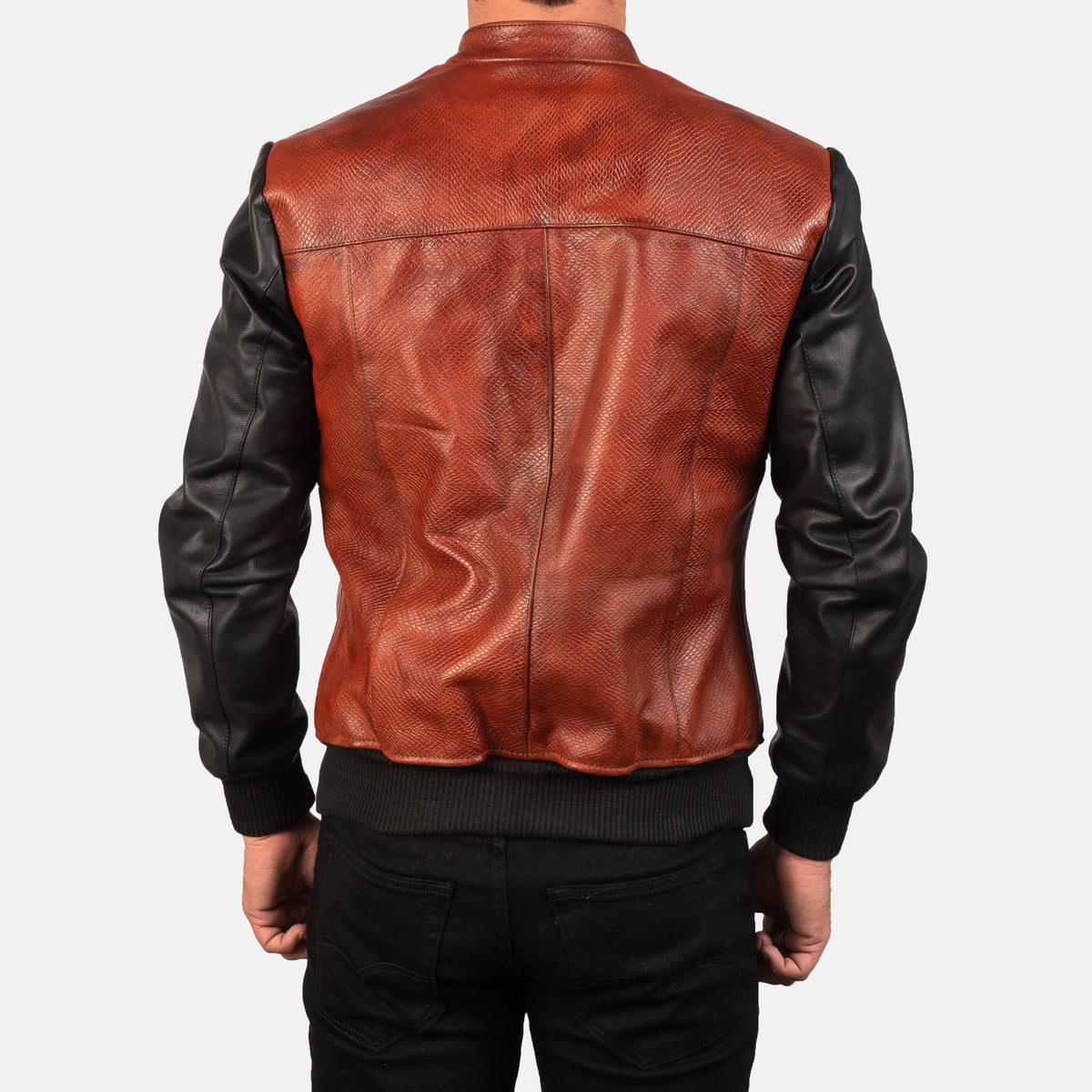 Avan جاكيت بومبر جلد رجالي – alternate product view 5