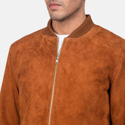 Blain بني جاكيت بومبر جلد رجالي – alternate product view 6