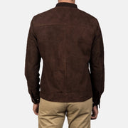 Blain بني جاكيت بومبر جلد رجالي – alternate product view 5