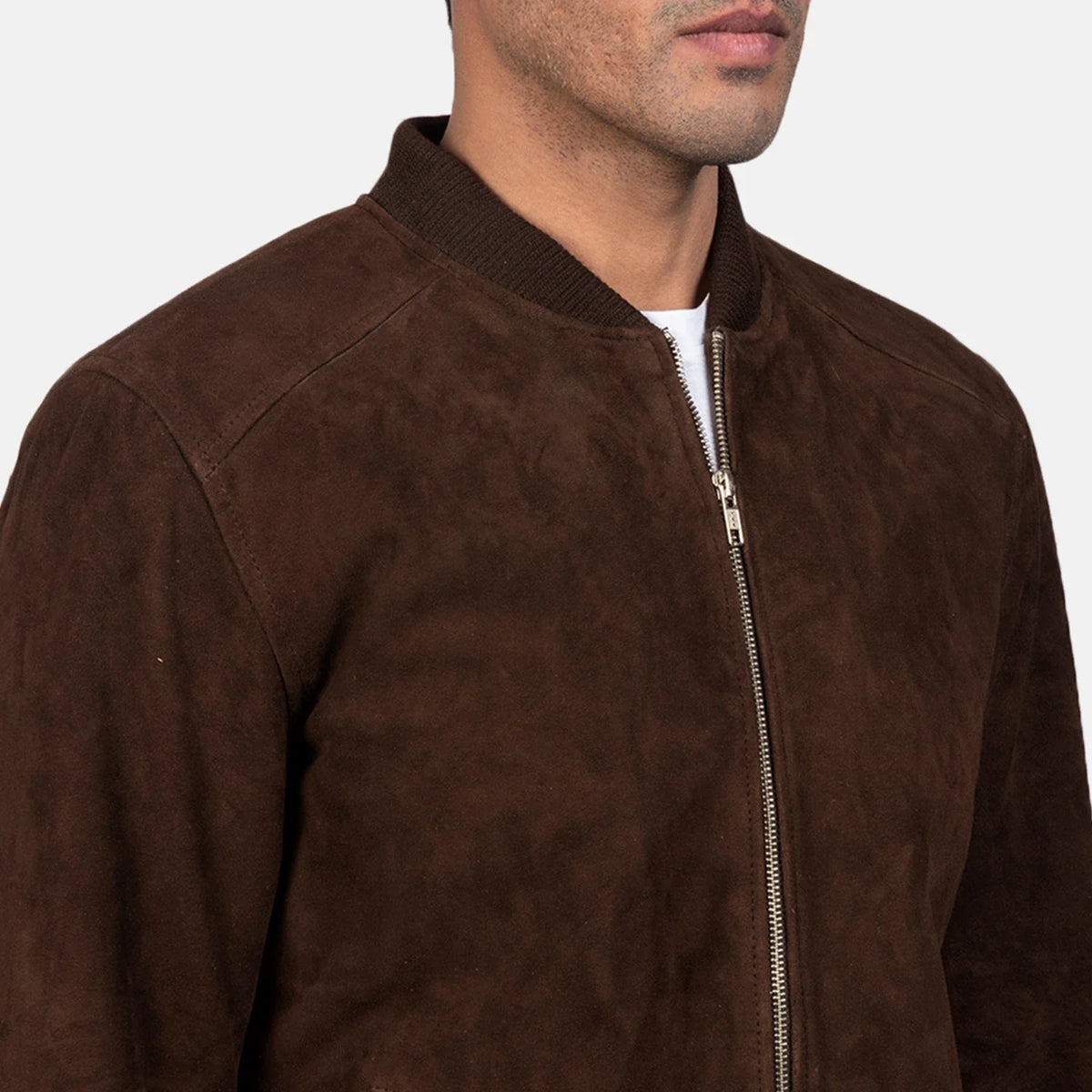 Blain بني جاكيت بومبر جلد رجالي – alternate product view 6