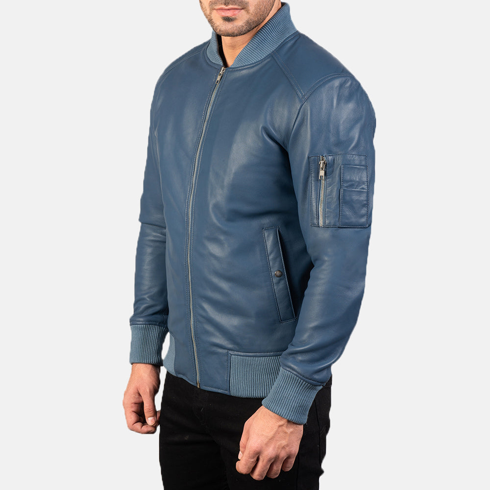 Bomia MA-1 جاكيت بومبر جلد رجالي – alternate product view 2