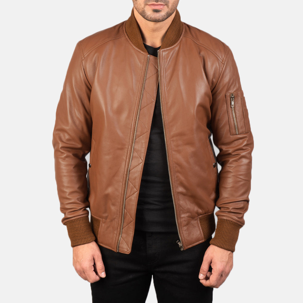 Bomia MA-1 جاكيت بومبر جلد رجالي – alternate product view 1