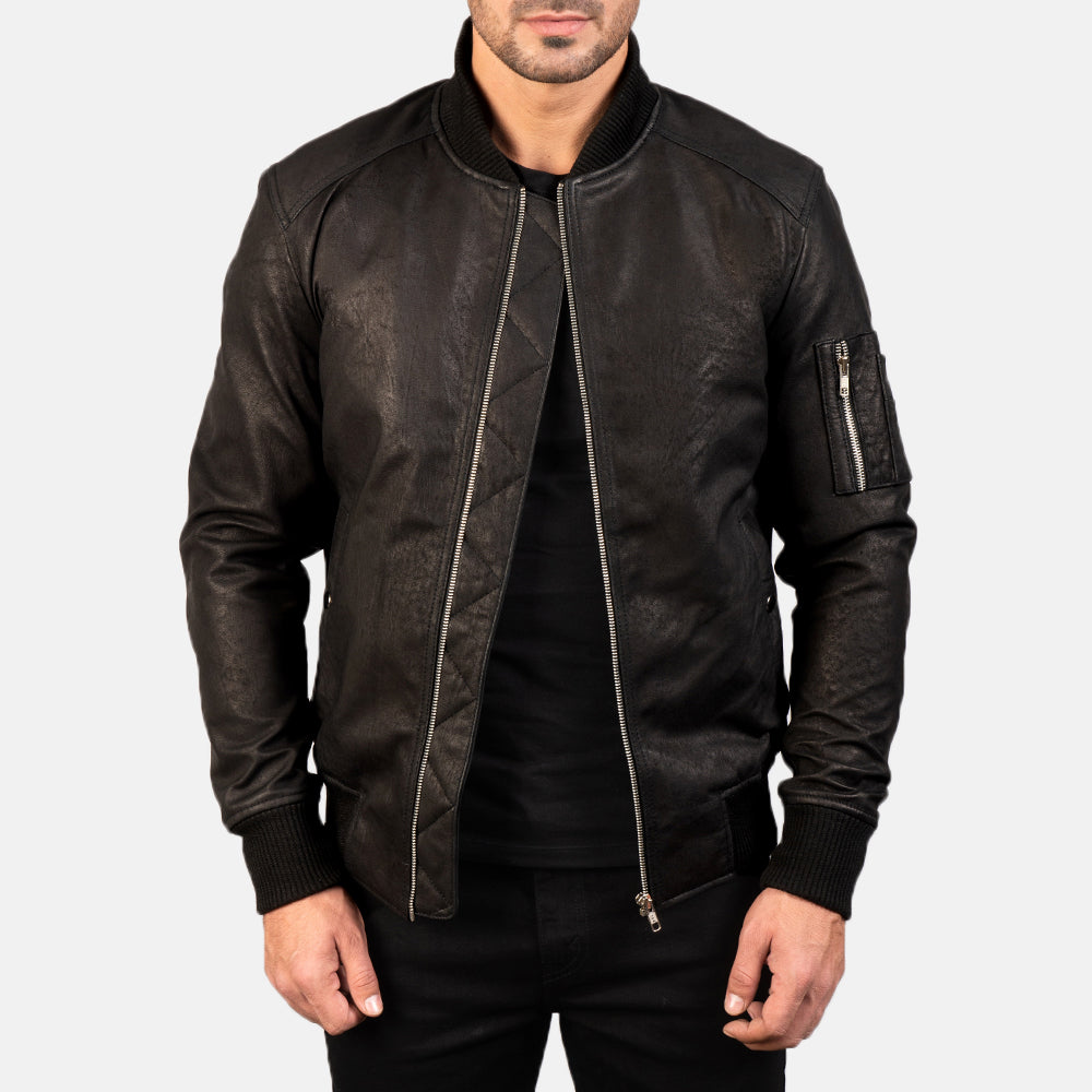 Bomia MA-1 جاكيت بومبر جلد رجالي – alternate product view 1