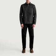 
تفاصيل مقربة of Shirt & Buttons Hardware on Bronco Tumbled بني Leather Shirt رجالي