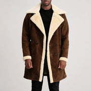 
Charles معطف جلد فاخر بني Shearling معطف جلد فاخر رجالي – alternate product view 1