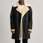 
Charles معطف جلد فاخر بني Shearling معطف جلد فاخر رجالي – alternate product view 1