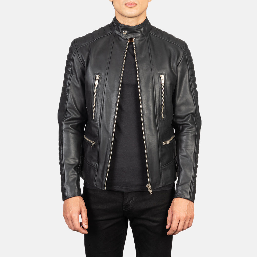 
Damian Grey Suede Biker Jacket in Grey Sheepskin Suede - عرض أمامي وقَصّة مفصلة أنيقة | شراء أونلاين عبر المتجر الرسمي