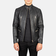 
Damian Grey Suede Biker Jacket in Grey Sheepskin Suede - عرض أمامي وقَصّة مفصلة أنيقة | شراء أونلاين عبر المتجر الرسمي