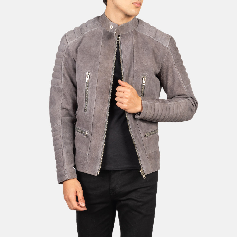 
Damian جاكيت بايكر جلد طبيعي رجالي – alternate product view 1