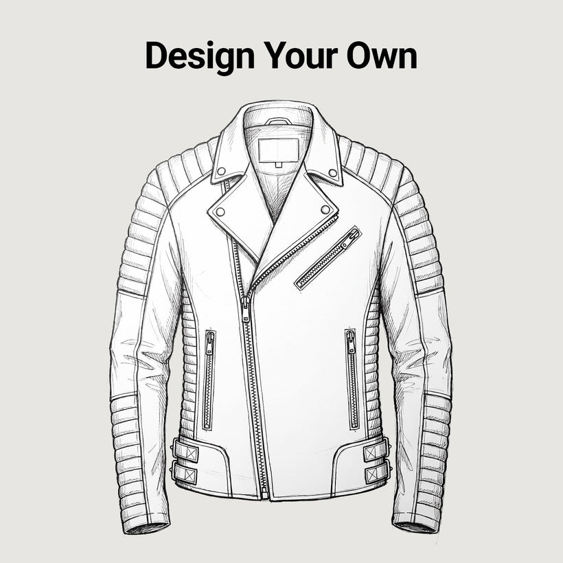 Design Your Own جاكيت جلد رجالي