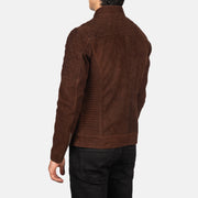 
Fernando مبطن ومحاك جاكيت بايكر جلد طبيعي رجالي – alternate product view 5