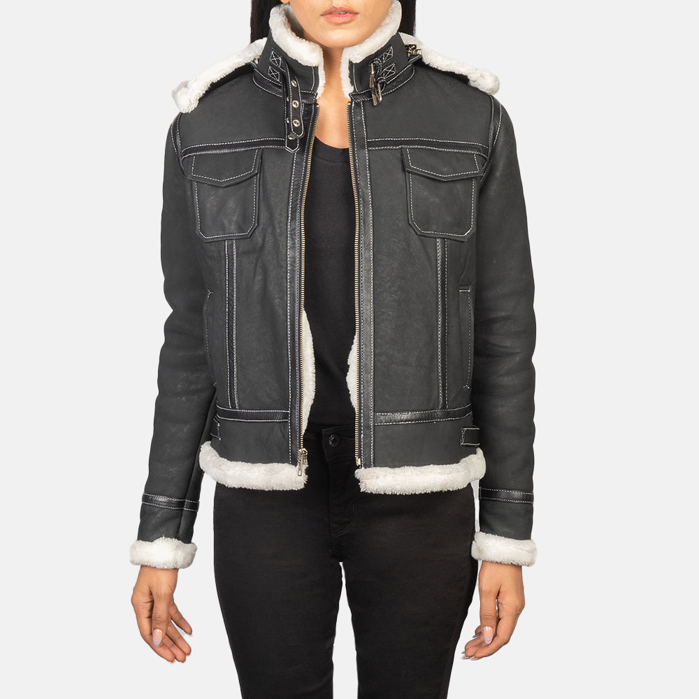 Fiona Hooded جاكيت فرو شيرلينج نسائي – alternate product view 1