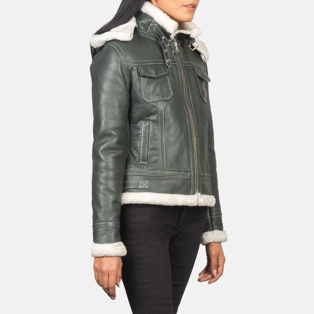 Fiona Hooded جاكيت فرو شيرلينج نسائي – alternate product view 4