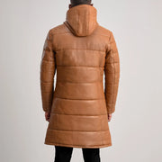 
Floyd معطف جلد فاخر بيج تان Puffer جاكيت جلد رجالي – alternate product view 5