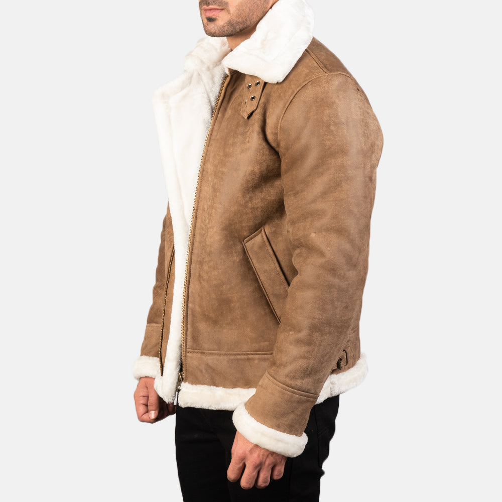 
Francis B-3 أسود جاكيت بومبر جلد رجالي – alternate product view 2