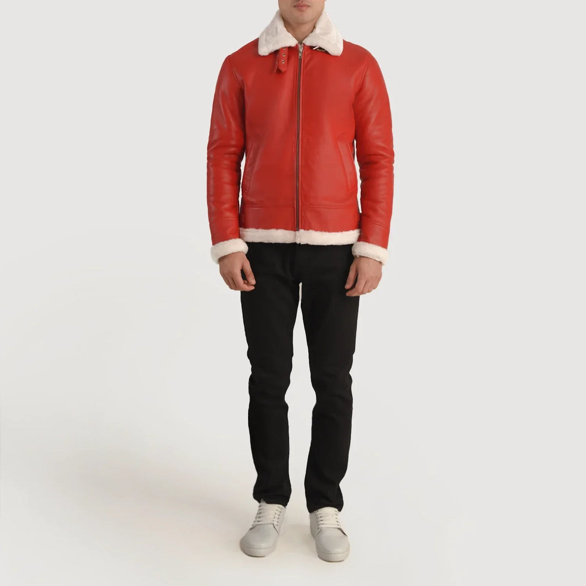 
Francis B-3 أسود جاكيت بومبر جلد رجالي – alternate product view 3