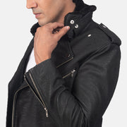 Furton جاكيت بايكر جلد رجالي – alternate product view 5