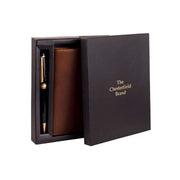 
تفاصيل مقربة of Classic Collar & Heavy-Duty Zipper Hardware on Giftset Leather Writing Case and Pen (Passport holder)