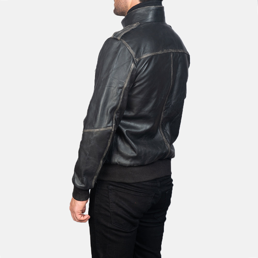 Authentic Cowhide Leather Grain Texture &amp; Heavy-Duty Seam Stitching Detail