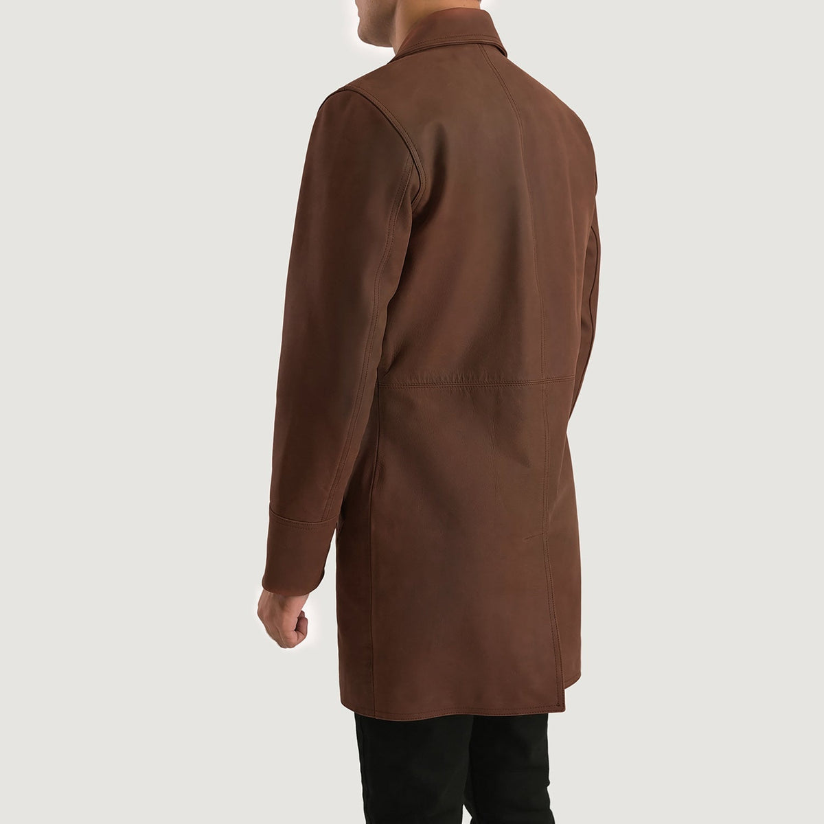 Authentic Cowhide Leather with Pull-up Finish Grain Texture & Heavy-Duty Seam Stitching Detail