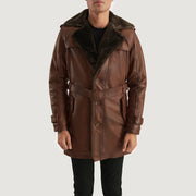 
Hunter Distressed بني Fur معطف جلد فاخر رجالي - عرض أمامي وقَصّة مفصلة أنيقة | شراء أونلاين عبر المتجر الرسمي