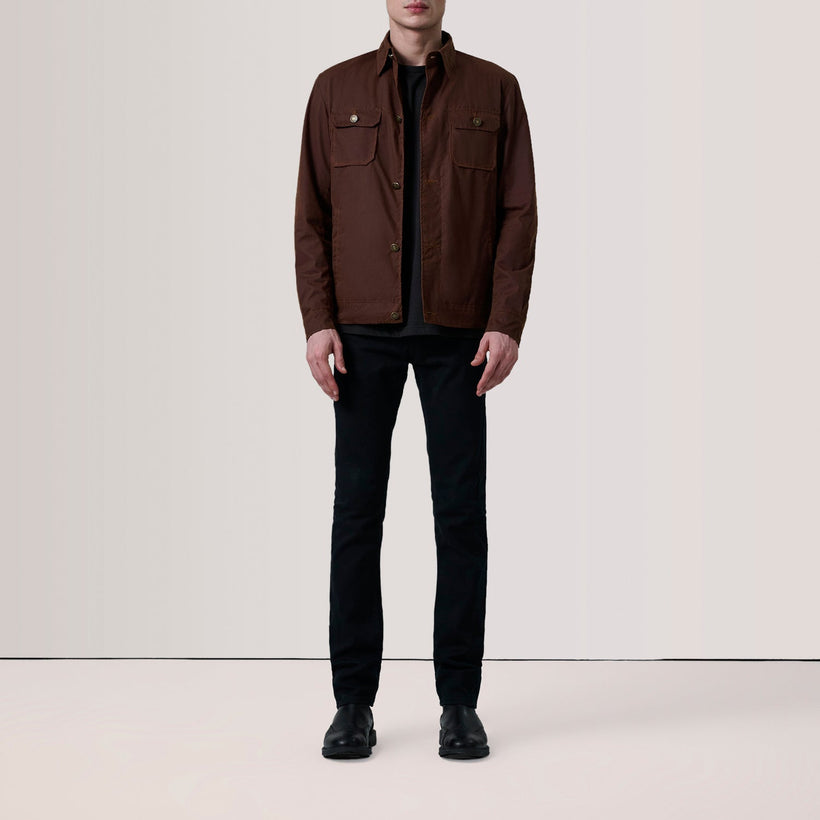 Irwin بني Waxed Canvas Field جاكيت جلد رجالي