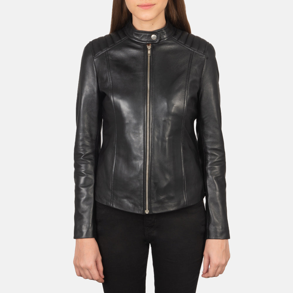 
Kelsee جاكيت بايكر جلد طبيعي نسائي – alternate product view 3