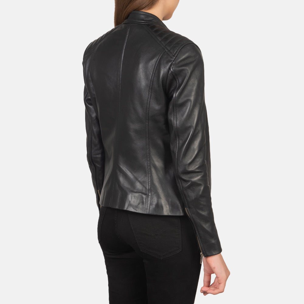 
Kelsee جاكيت بايكر جلد طبيعي نسائي – alternate product view 5