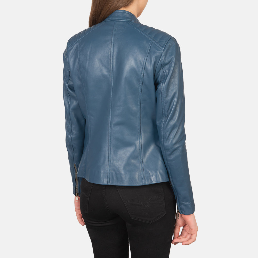 
Kelsee جاكيت بايكر جلد طبيعي نسائي – alternate product view 5