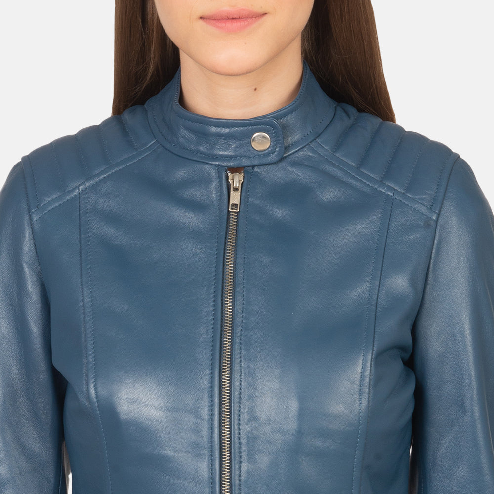 
Kelsee جاكيت بايكر جلد طبيعي نسائي – alternate product view 6