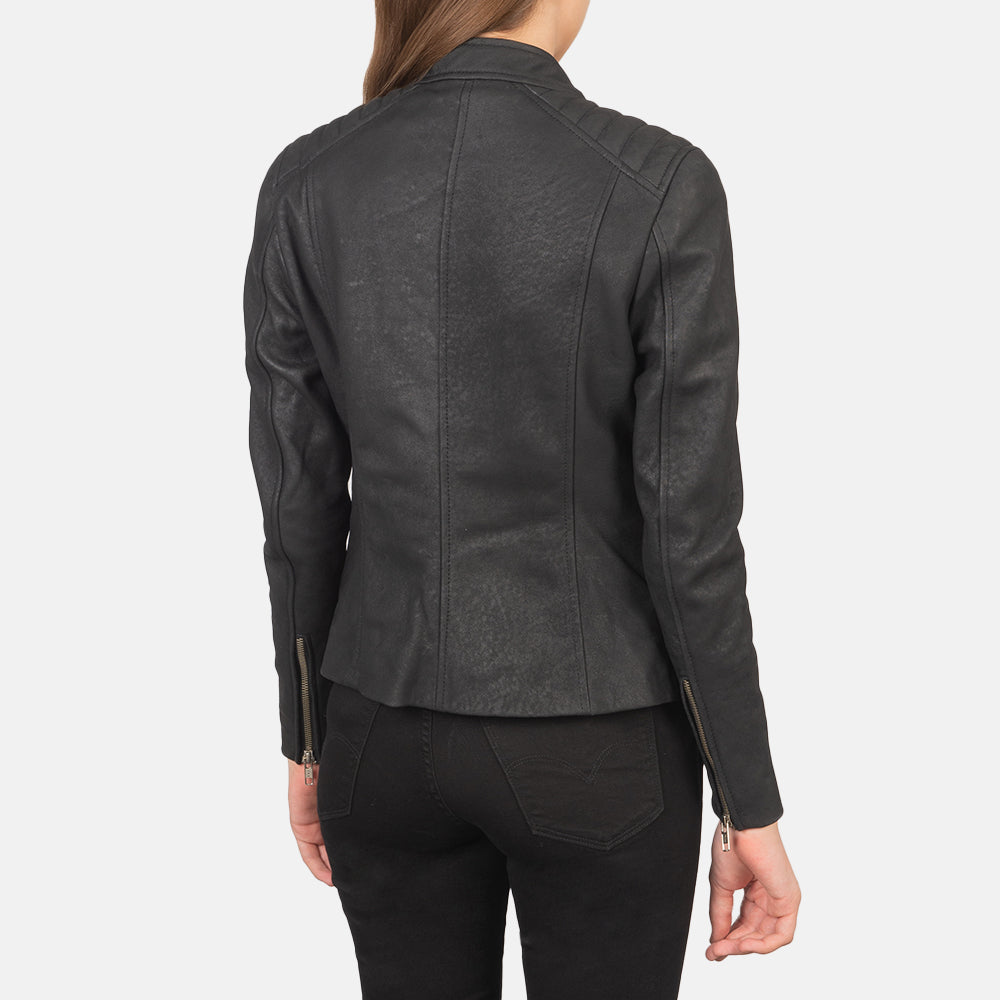
Kelsee جاكيت بايكر جلد طبيعي نسائي – alternate product view 5