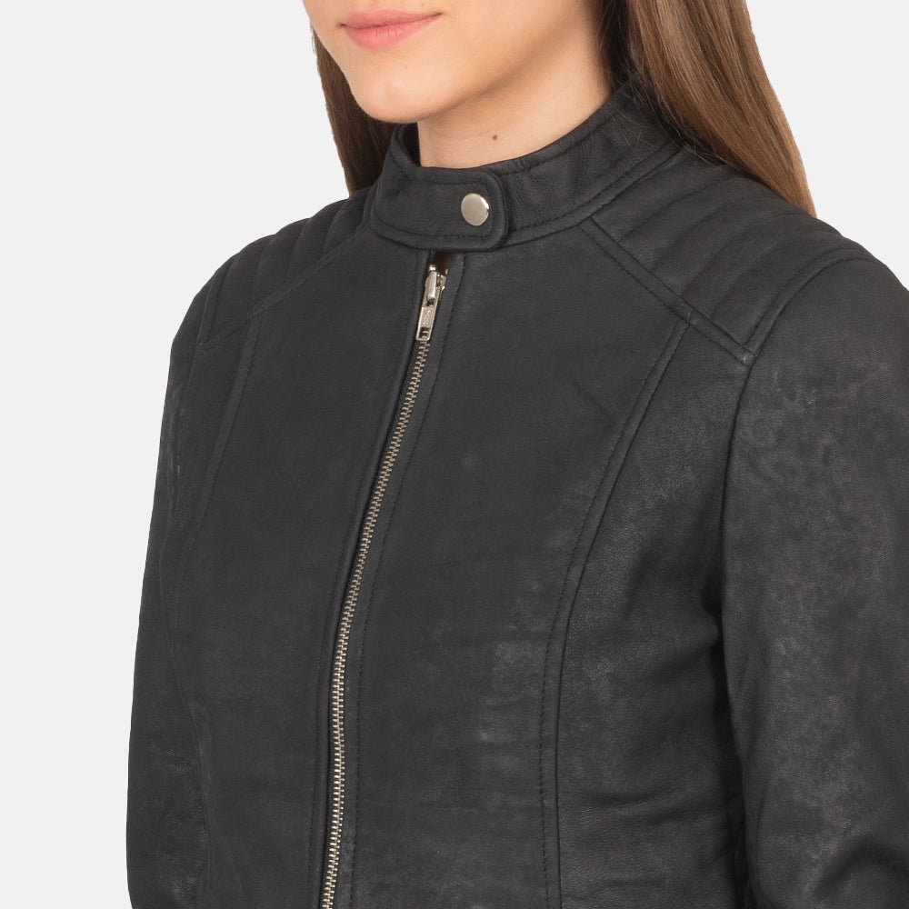
Kelsee جاكيت بايكر جلد طبيعي نسائي – alternate product view 6