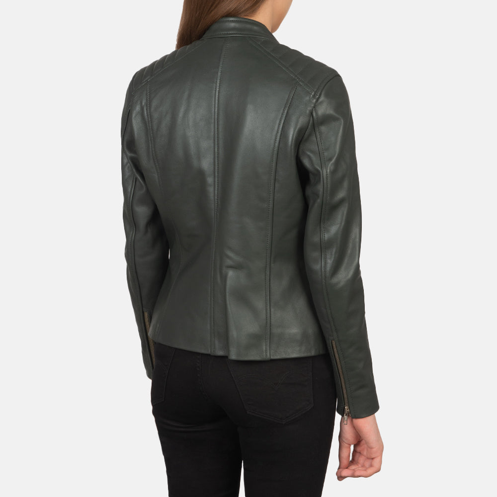 
Kelsee جاكيت بايكر جلد طبيعي نسائي – alternate product view 5
