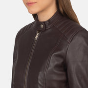 
Kelsee جاكيت بايكر جلد طبيعي نسائي – alternate product view 6