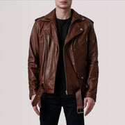 
Kole Waxed بني Leather Double Rider جاكيت جلد رجالي - عرض أمامي وقَصّة مفصلة أنيقة | شراء أونلاين عبر المتجر الرسمي