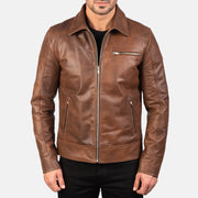
Lavendard جاكيت بايكر جلد طبيعي رجالي – alternate product view 3