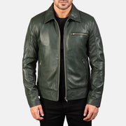 
Lavendard جاكيت بايكر جلد طبيعي رجالي – alternate product view 1