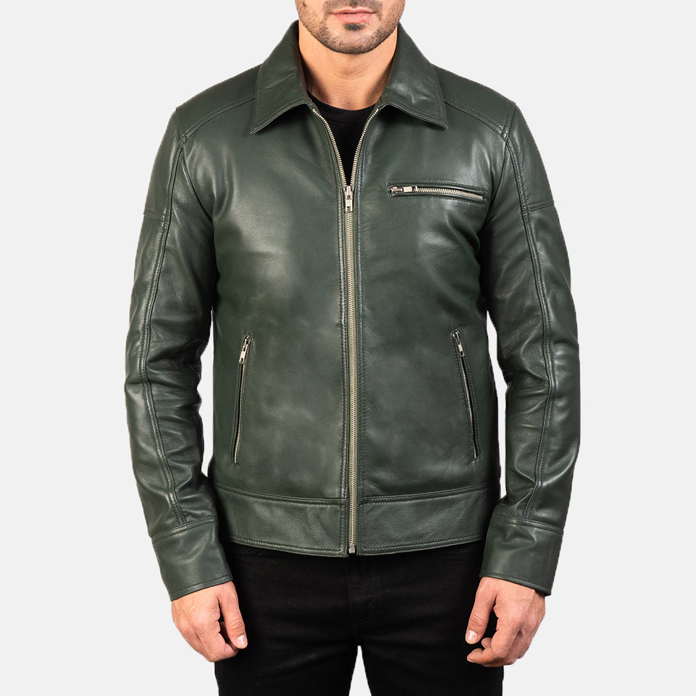 
Lavendard جاكيت بايكر جلد طبيعي رجالي – alternate product view 3