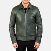 
Lavendard جاكيت بايكر جلد طبيعي رجالي – alternate product view 3