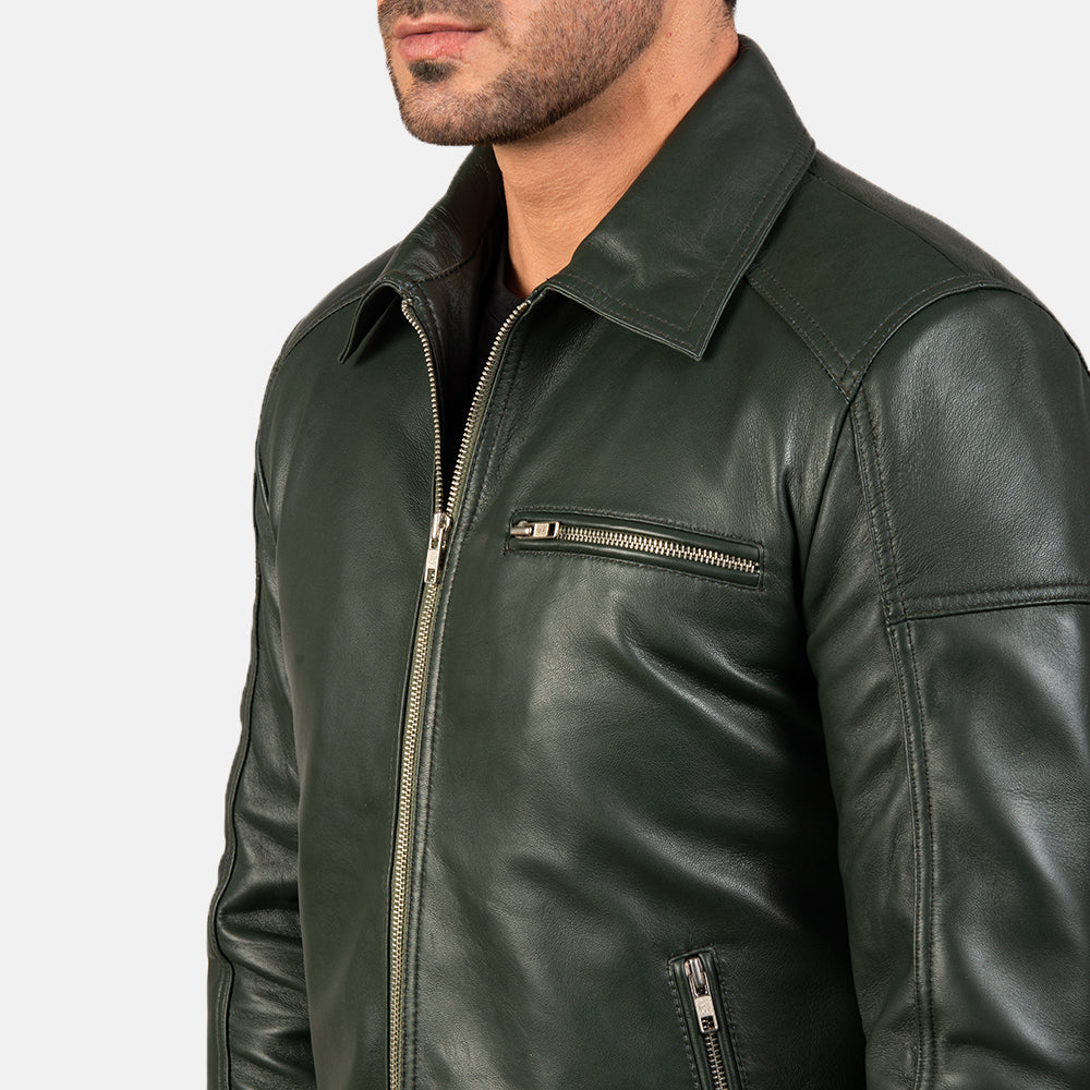 
Lavendard جاكيت بايكر جلد طبيعي رجالي – alternate product view 5