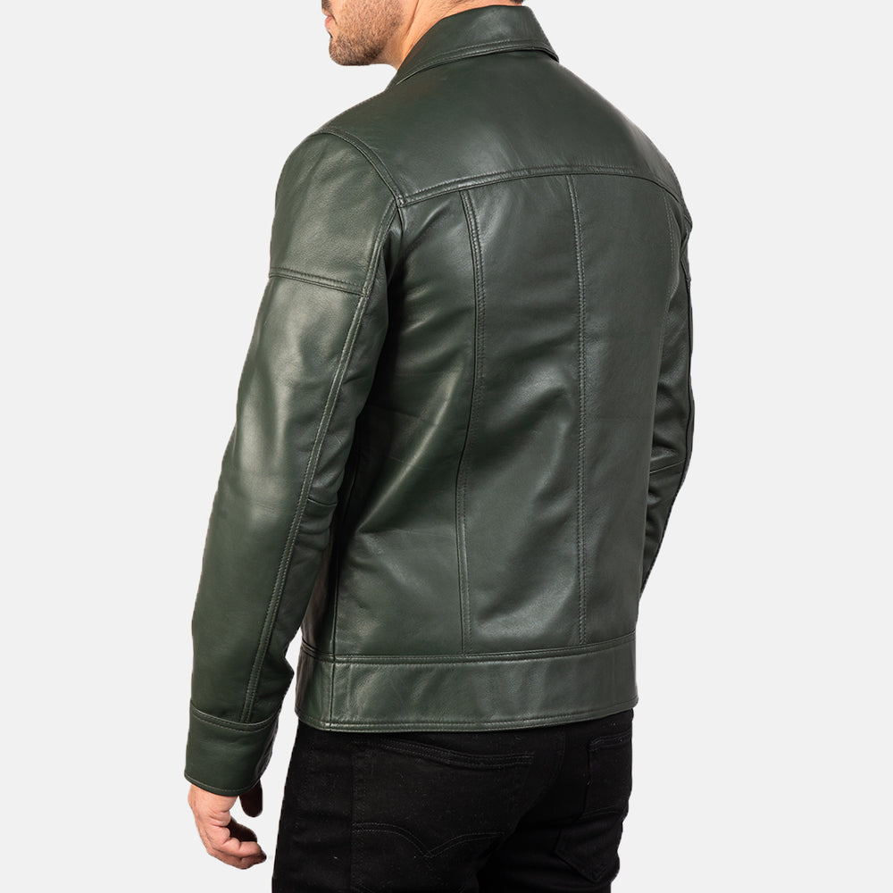 
Lavendard جاكيت بايكر جلد طبيعي رجالي – alternate product view 6