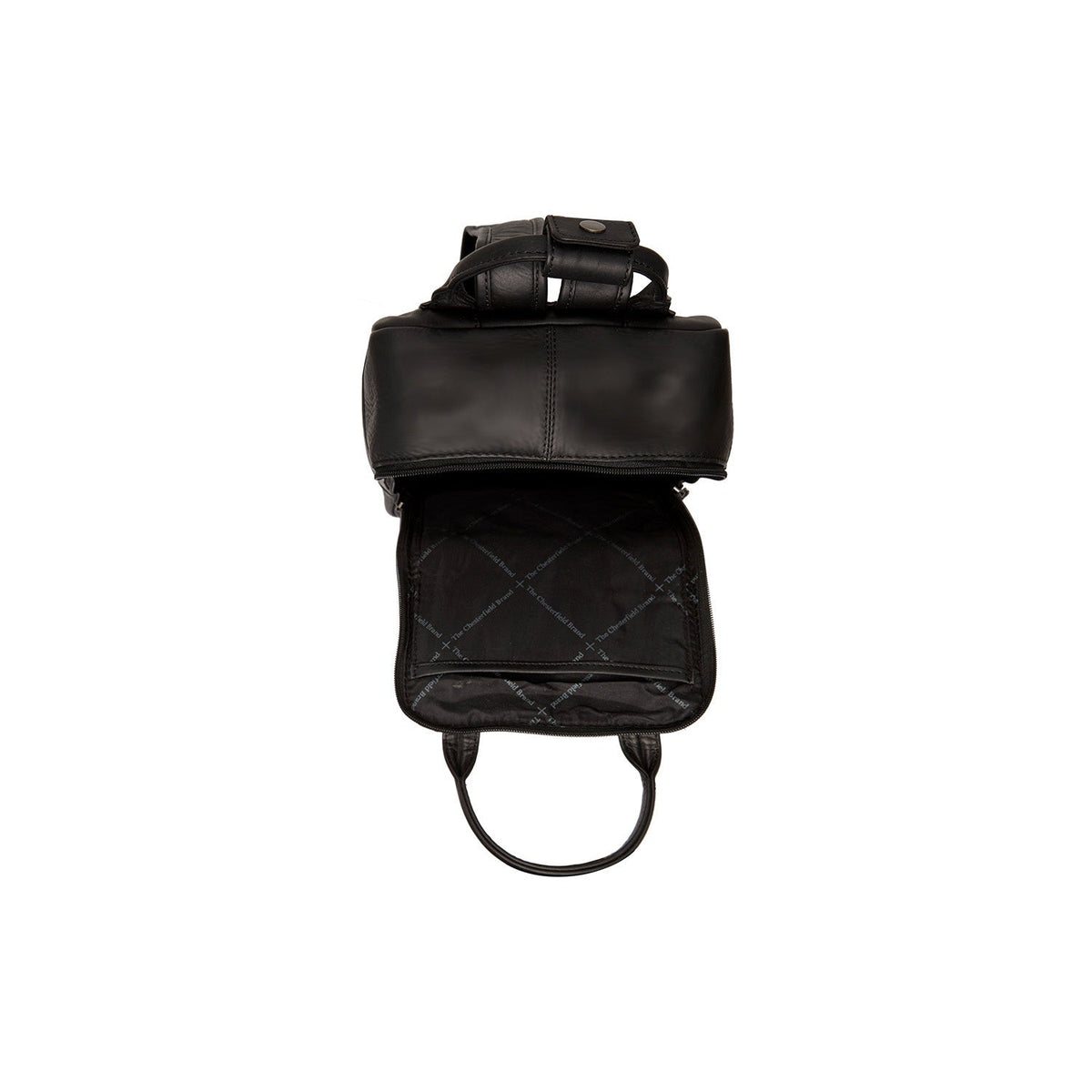 Solid Antique Brass Hardware &amp; Heavy-Duty Dual Zipper Detail on Bellary Full-Grain Leather Backpack نسائي