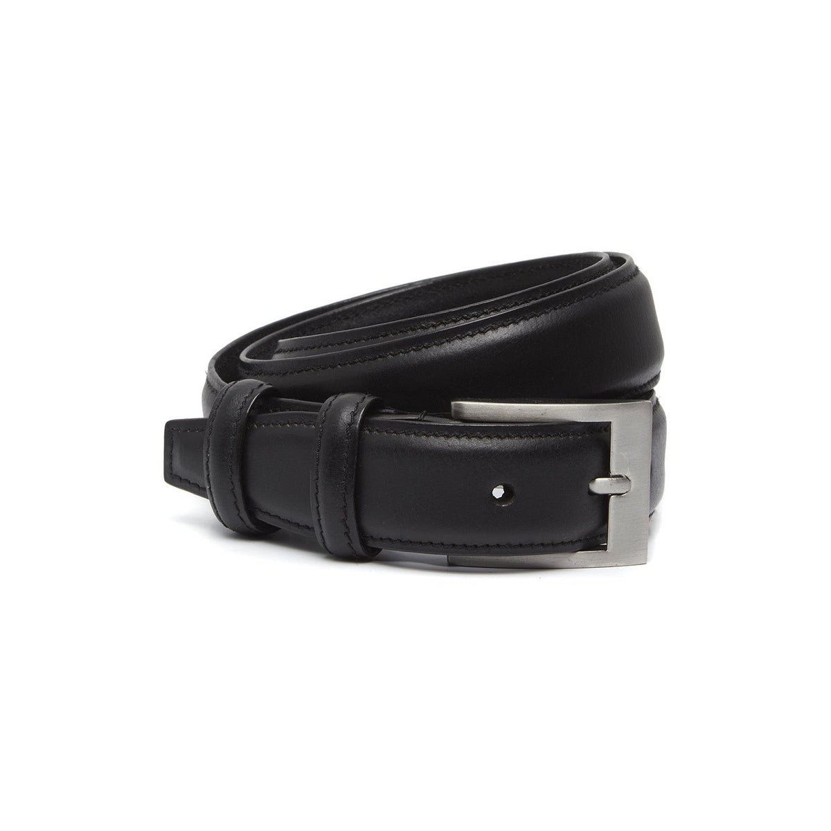 Elliot Full-Grain Leather Belt رجالي in Classic 100% Full-Grain Leather - Full Exterior Front Profile View | Buy Online