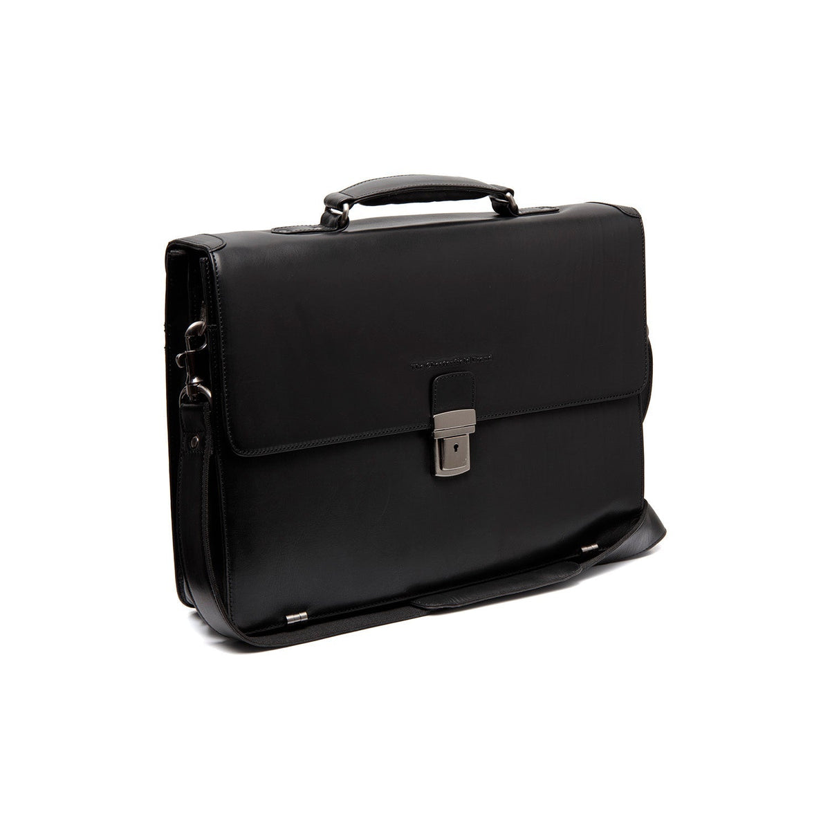Salvatore Full-Grain Leather Briefcase رجالي in Classic 100% Full-Grain Leather - Full Exterior Front Profile View | Buy Online