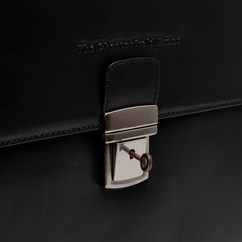 Salvatore Full-Grain Leather Briefcase رجالي
