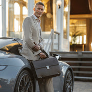 Salvatore Full-Grain Leather Briefcase رجالي – alternate product view 3