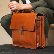 Salvatore Full-Grain Leather Briefcase رجالي – alternate product view 2