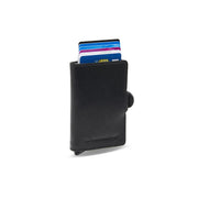 Baldwin Full-Grain Leather Card Holder نسائي in Classic 100% Full-Grain Leather - Full Exterior Front Profile View | Buy Online