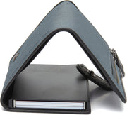 Delsbo Full-Grain Leather Card Holder نسائي - Structured Side Profile Showing Gusset Depth &amp; Expansion Capacity