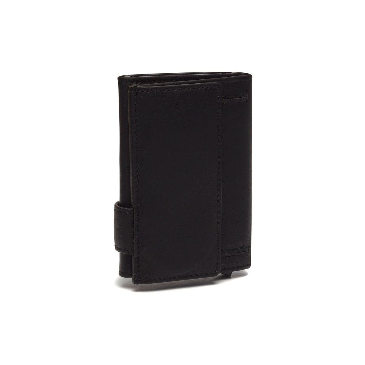 
Classic 100% Full-Grain Leather Card Holder - عرض خلفي يوضح أحزمة الجلد المقواة والخياطة المتقنة